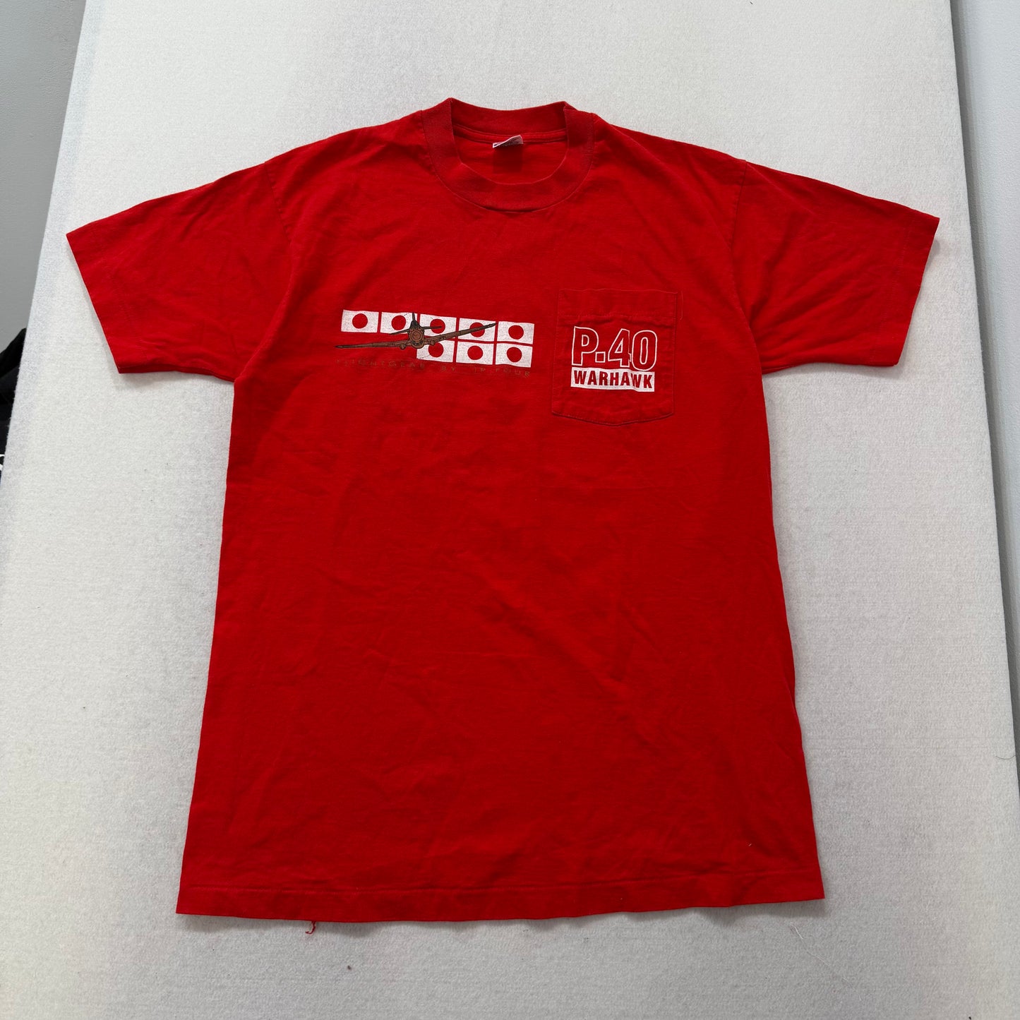 Fruit of the Loom Vibrant Red 100% Cotton Graphic T-Shirt Short Sleeve Size L