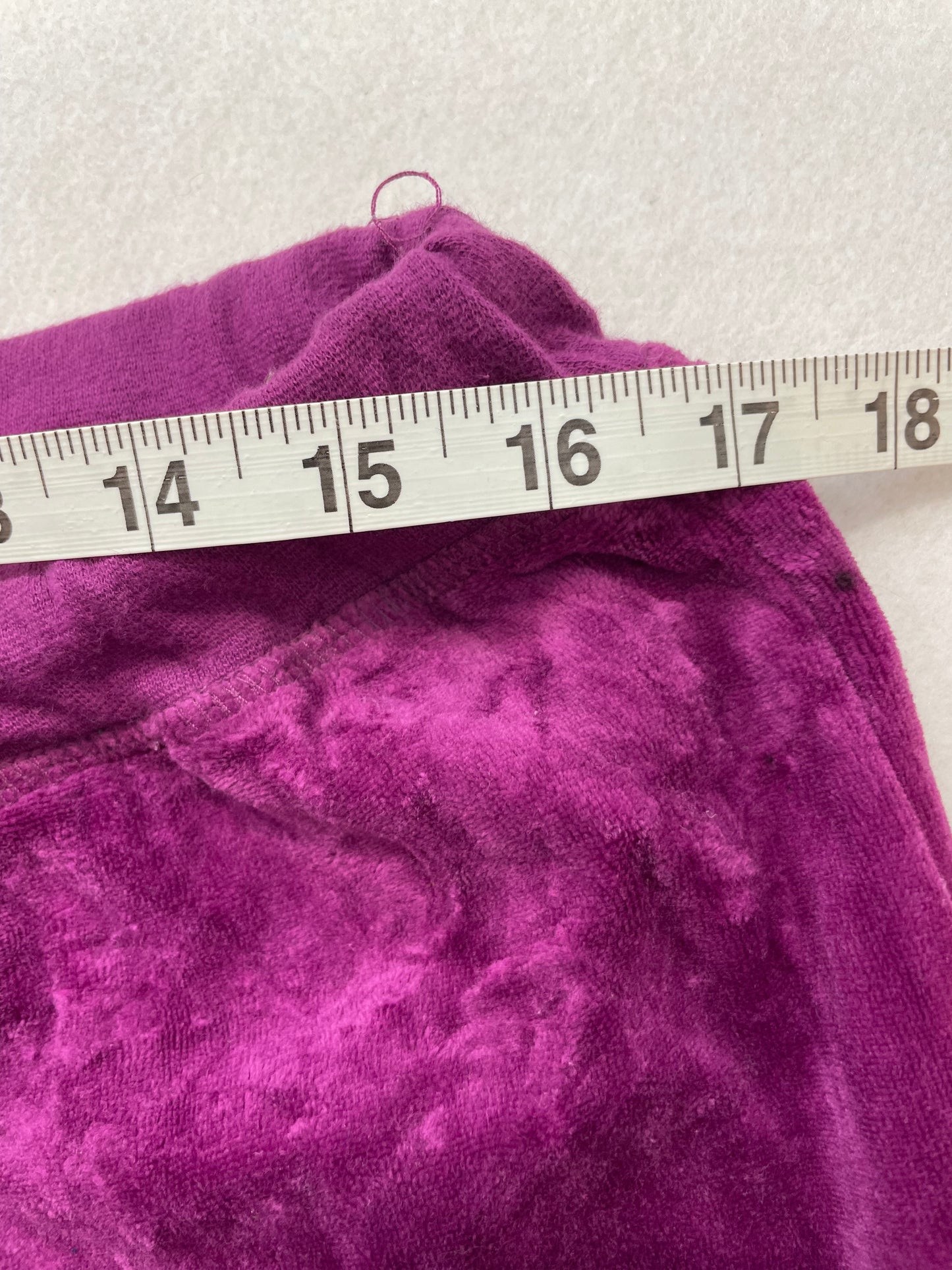 Vintage Juicy Couture Purple Drawstring Flare Velour Pants Size XL