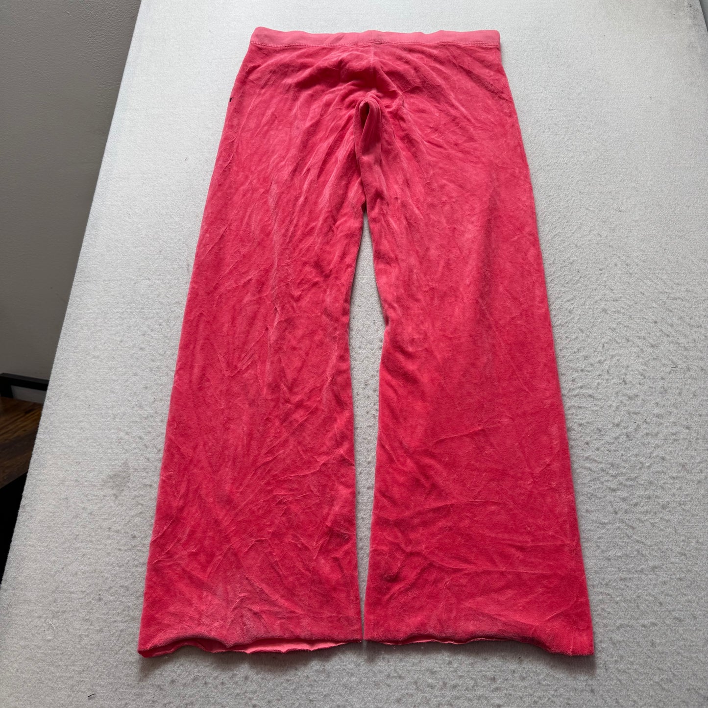 2003 Juicy Couture Sweet Couture O’Mine Hot Pink Velour Flared Track Pant Size S