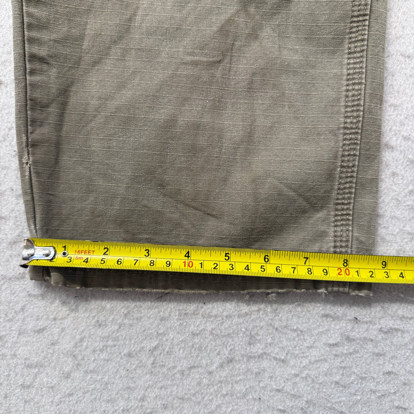 Wrangler Men's Olive Carpenter Pants Straight Fit Distressed Workwear Size W34