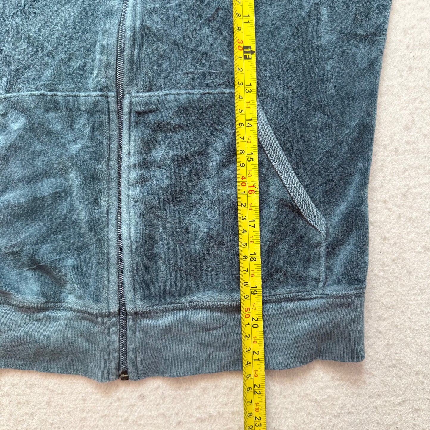 2003 Vintage Juicy Couture “Scottie Dog” Women's Slate Blue Zip Up Hoodie Size M