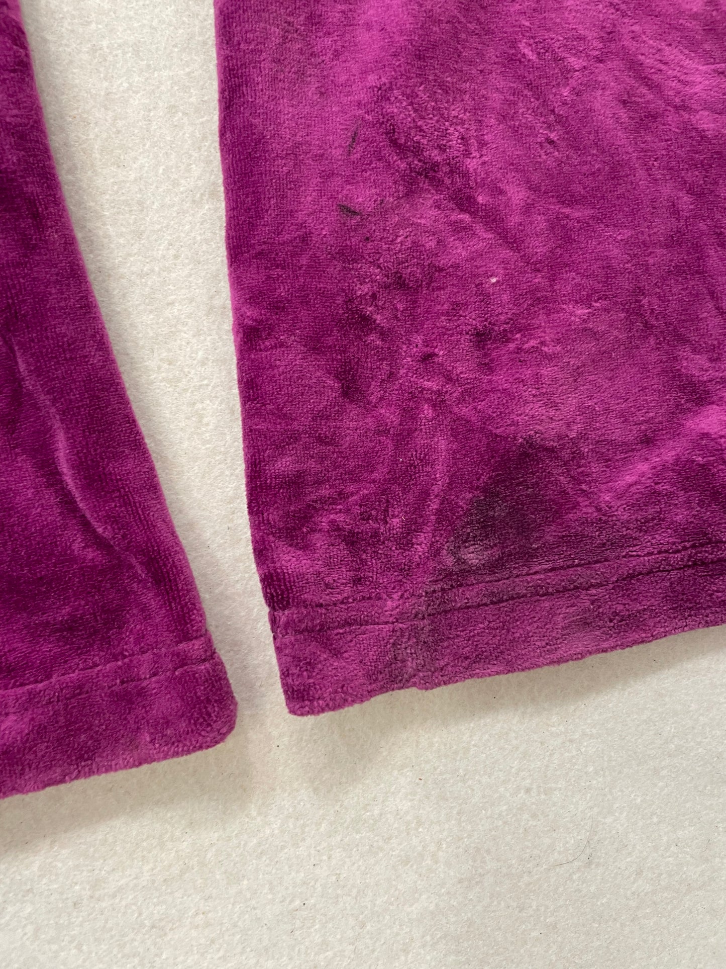 Vintage Juicy Couture Purple Drawstring Flare Velour Pants Size XL