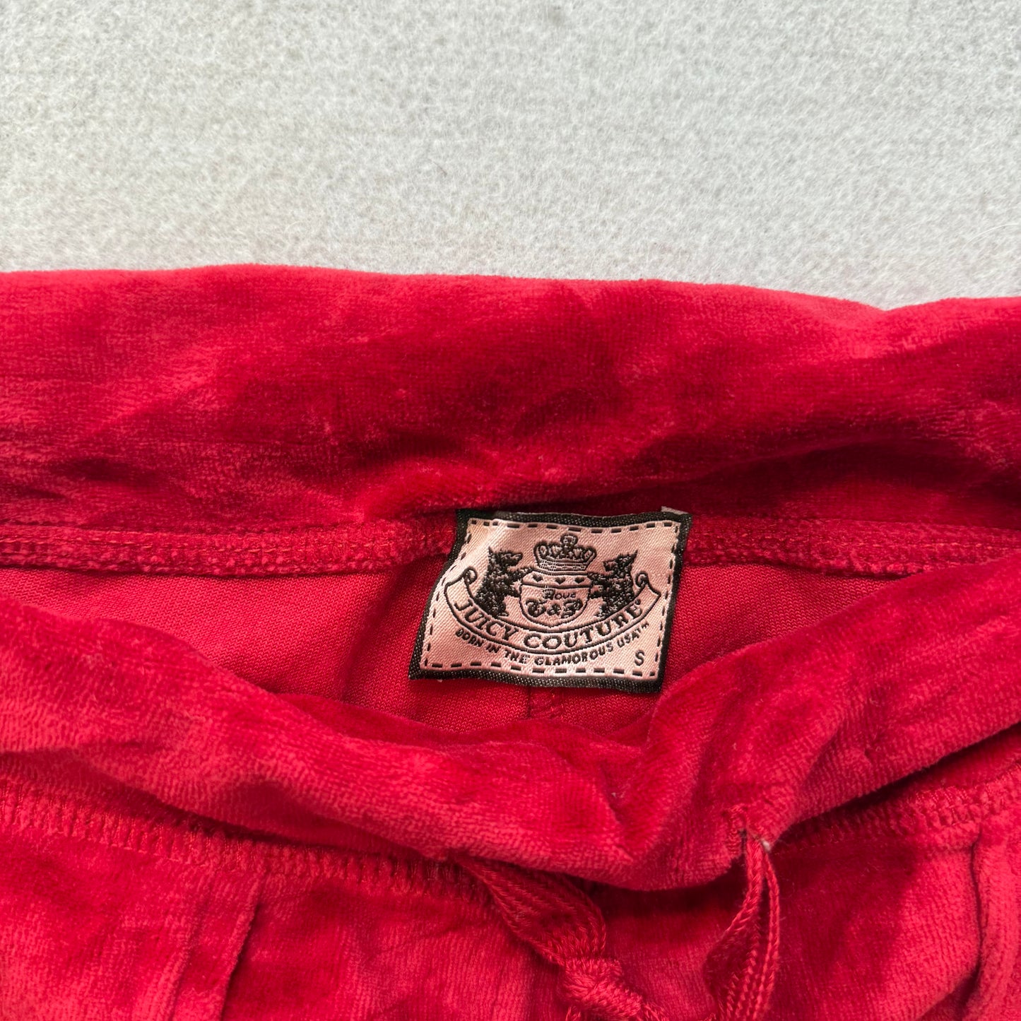 Juicy Couture Women Maroon Zip-Up Hoodie & Drawstring Pants Tracksuit Set Size S