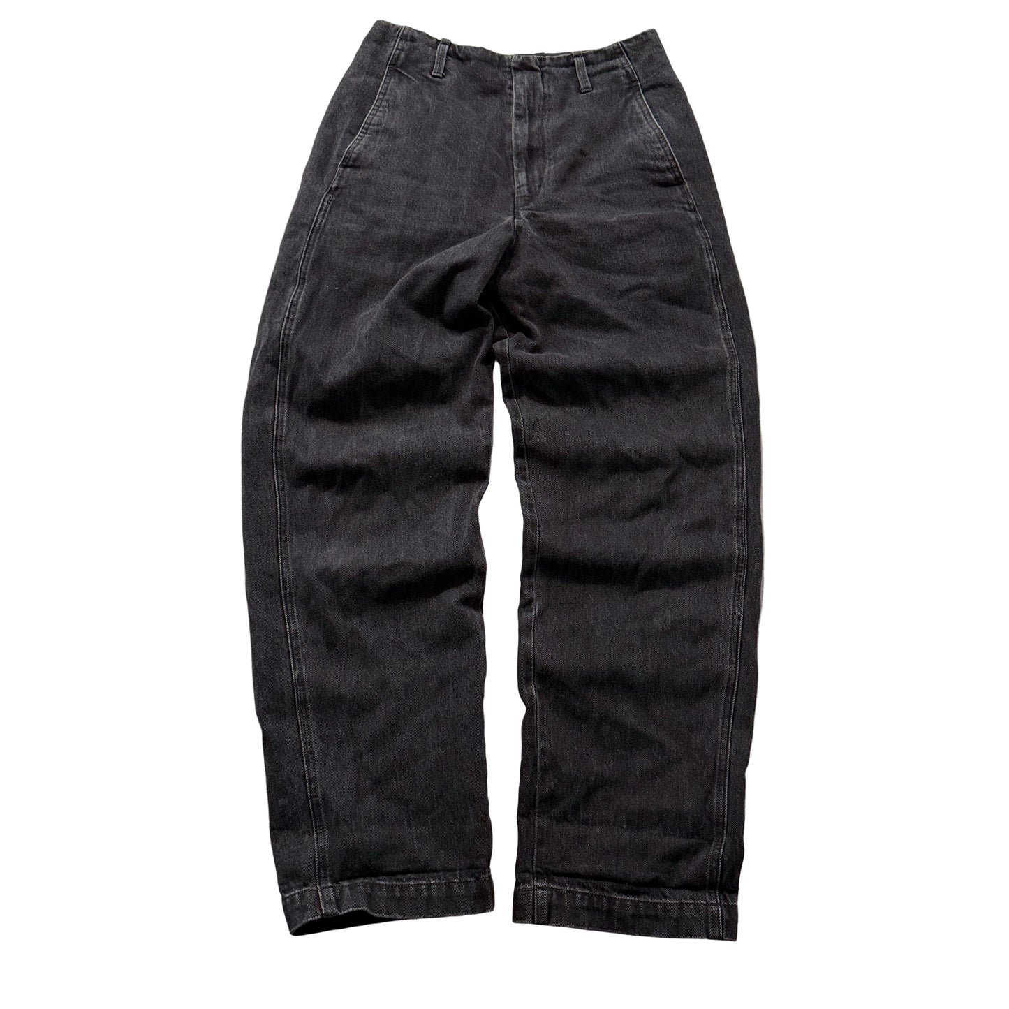 Uniqlo U Men's Black Denim Relaxed Fit Jeans Zip-Fly Pockets Classic Size W28