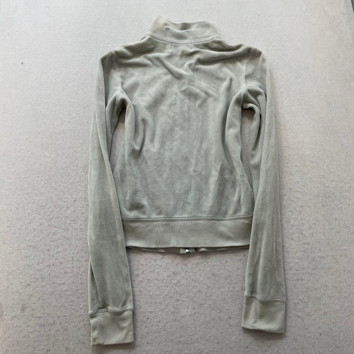 2003 Vintage Juicy Couture Women's Mint Velour Full Zip Track Jacket Y2k Size M