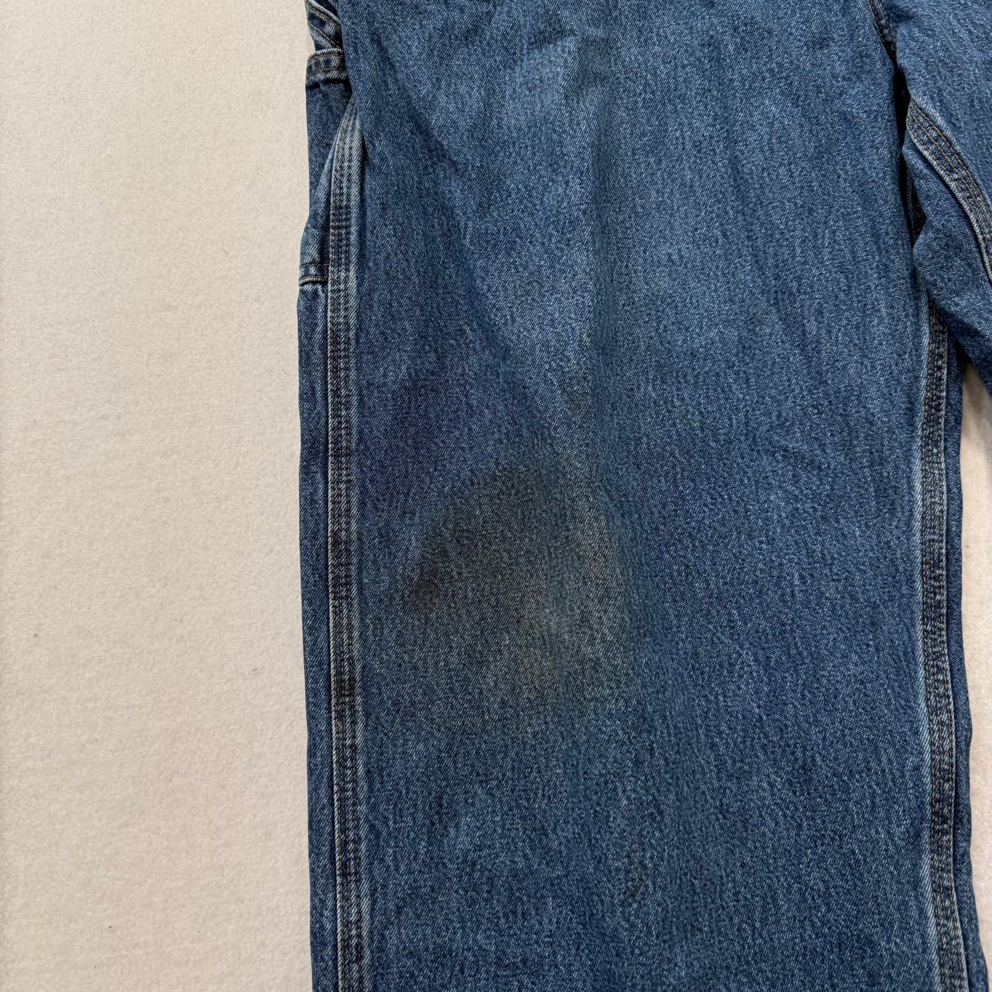 Carhartt Blue Denim Carpenter Dungaree Fit Jeans Utility Pockets Size 40x30