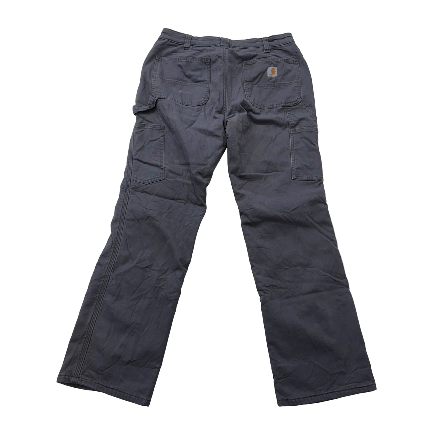 Carhartt Dark Gray Loose Fit Cargo Work Pants Utility Pockets Size 8 Short