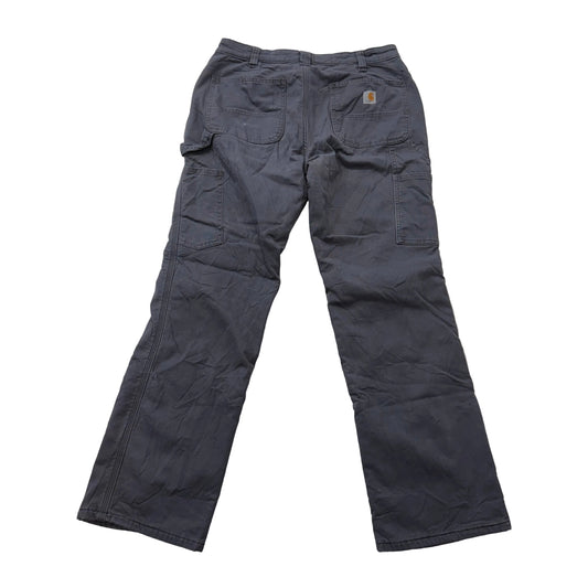 Carhartt Dark Gray Loose Fit Cargo Work Pants Utility Pockets Size 8 Short