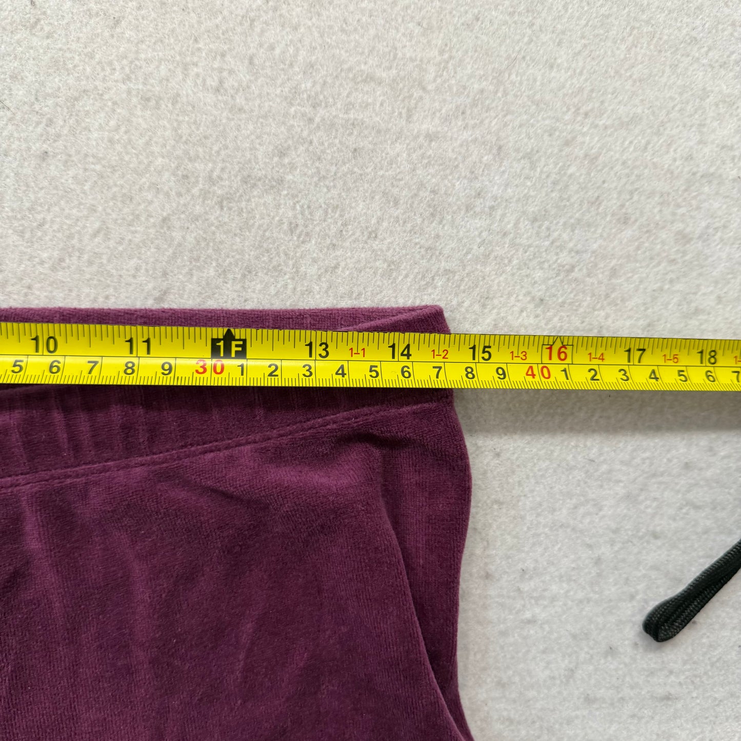 Victoria's Secret Women's Plum Velour Flared Track Pant Back Flap Pockets Size S
