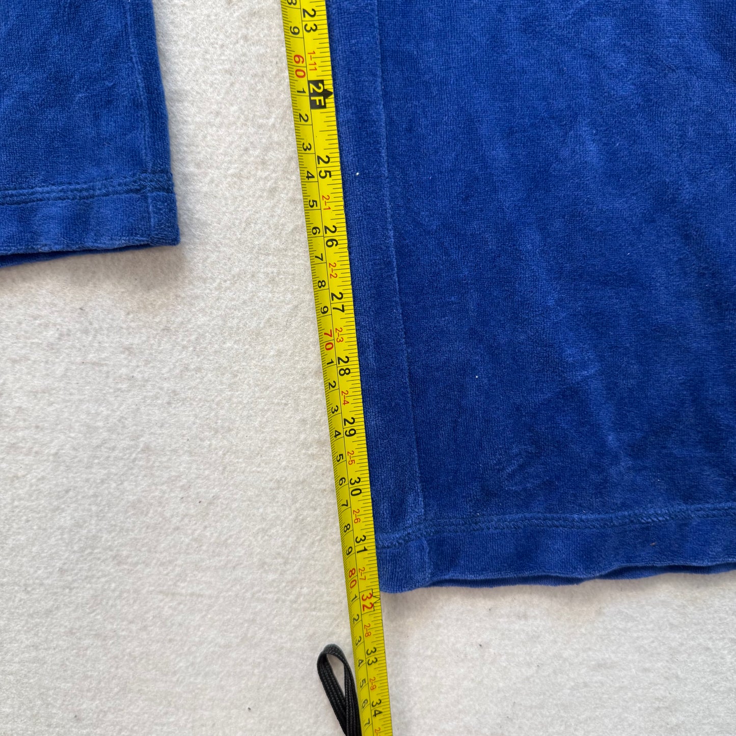 Juicy Couture Women's Royal Blue Velour Straight Wide Leg Track Pant Y2K Size XL