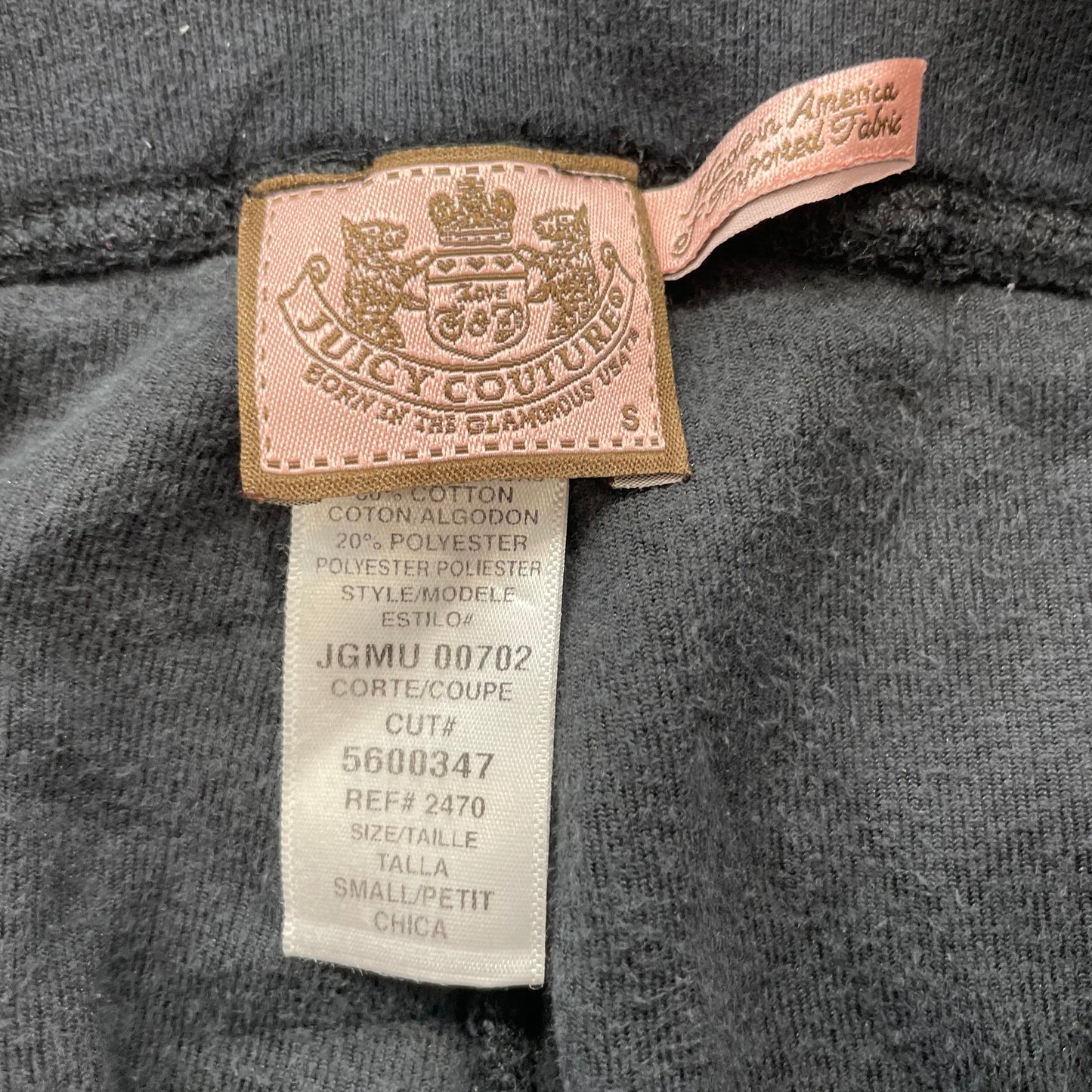 Vintage Juicy Couture Women's Black Velour Tracksuit Set Hoodie & Pant Size S