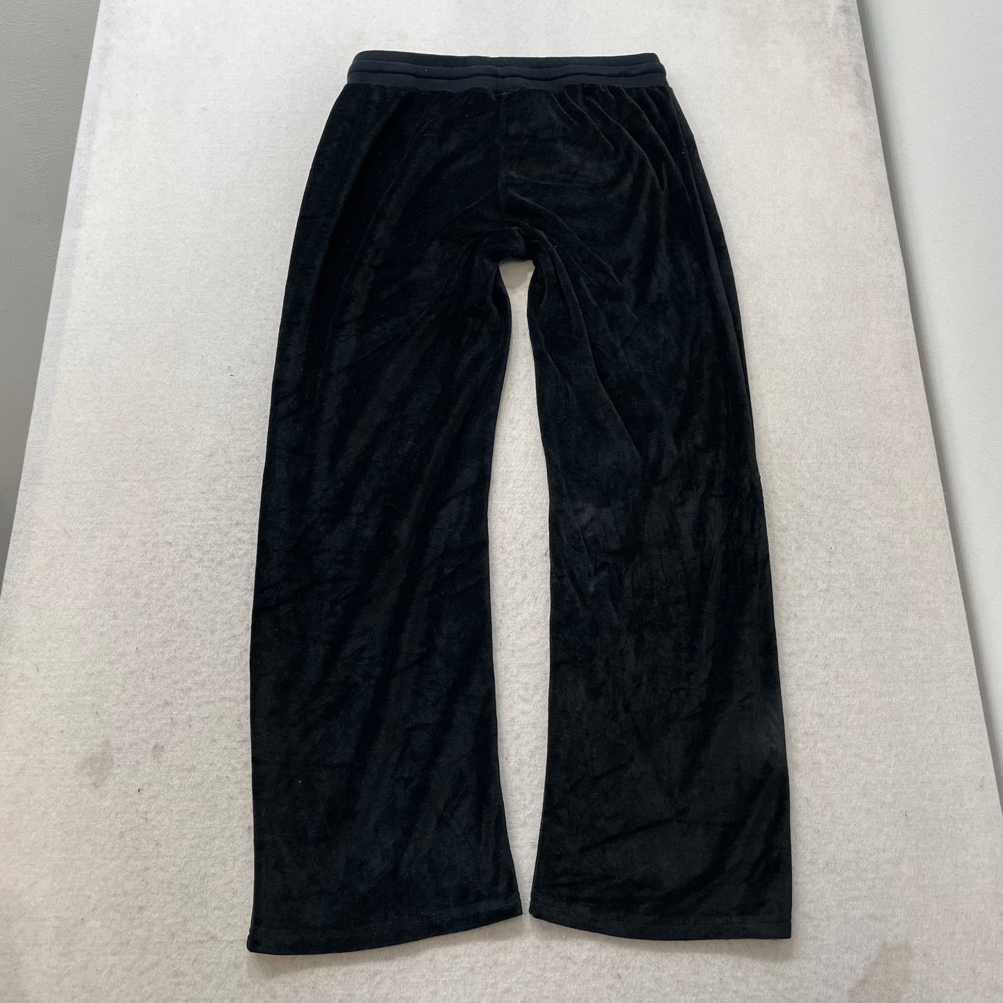Juicy Couture Women's Black Velour Tracksuit Set Rhinestone Snake Design Size L