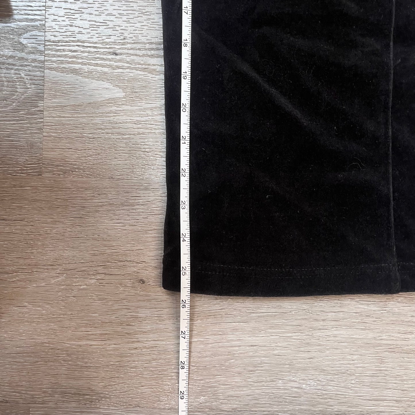 Vintage Juicy Couture Women's Jet Black Velour Wide Track Pant Drawstring Size S