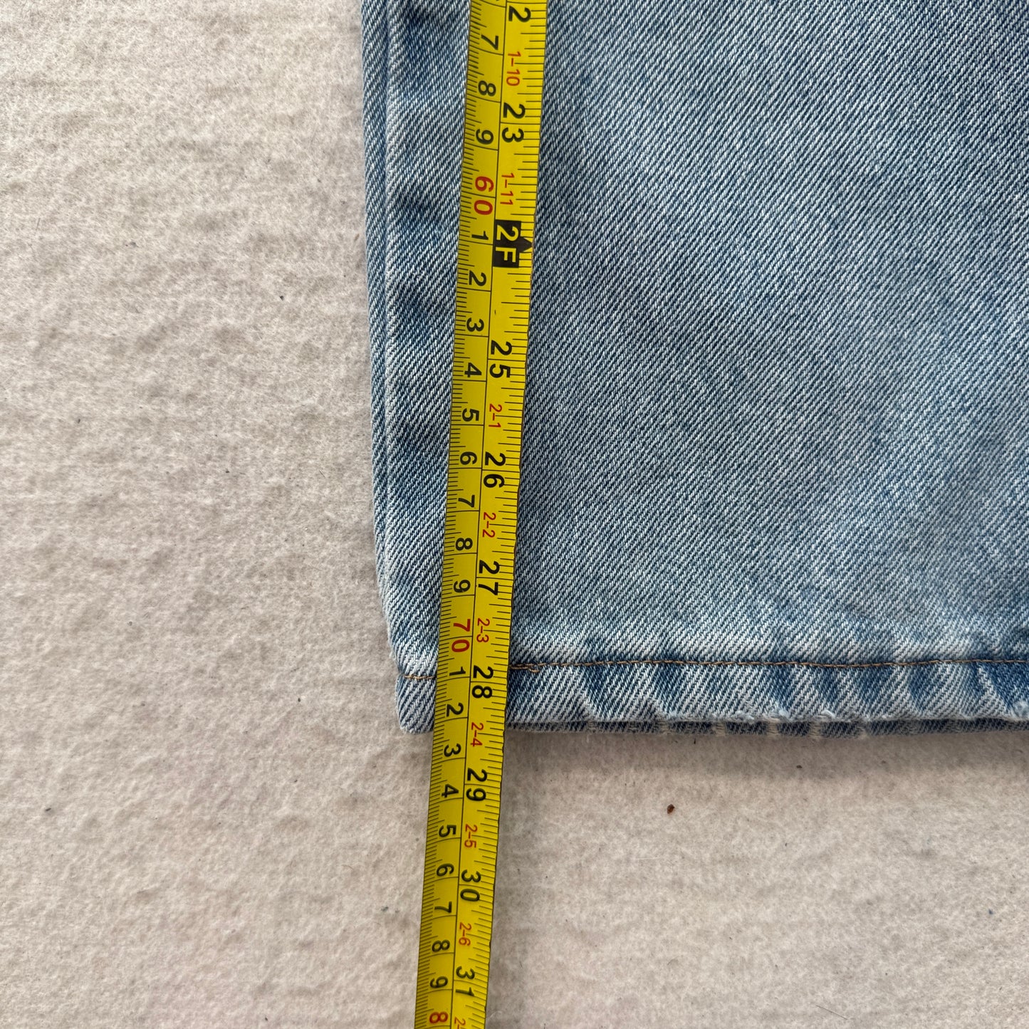 Rustle Men's Blue Baggy Denim Jeans Zip-Fly Pockets Y2K Classic Fit Size 36x34