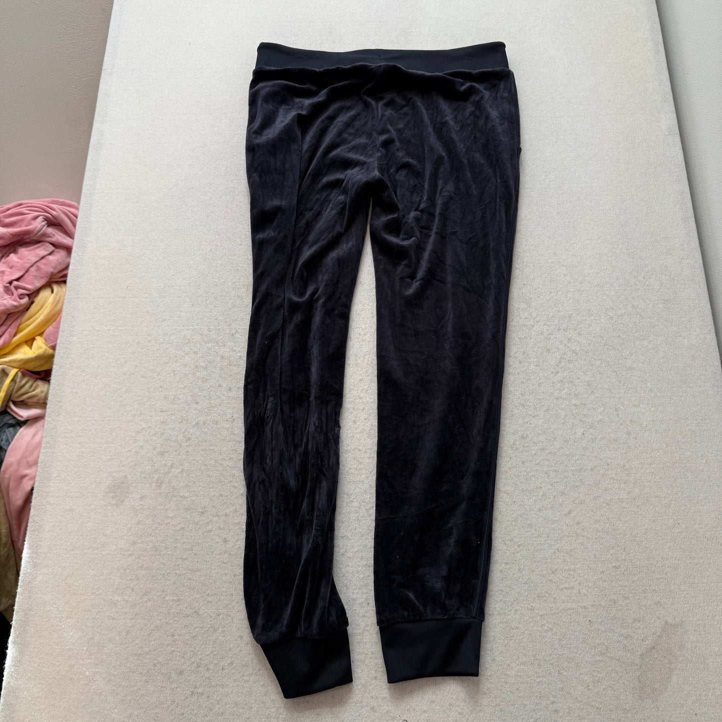 Juicy Couture navy Velour Tracksuit Set Hoodie & Drawstring Pants Size XL/M