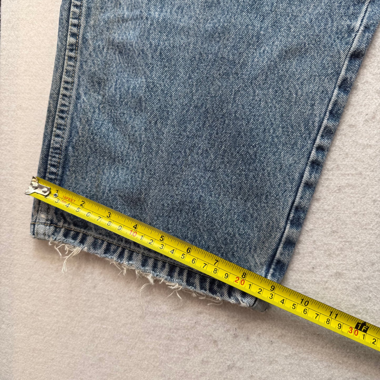 Paco Sports Men's Light Wash Blue Denim Baggy Wide Leg Carpenter Jeans Size 46