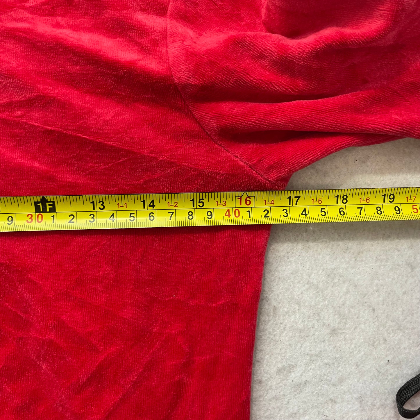 Vintage Juicy Couture Womens Red Velour Zip-Up Hoodie Streetwear Pockets Size S