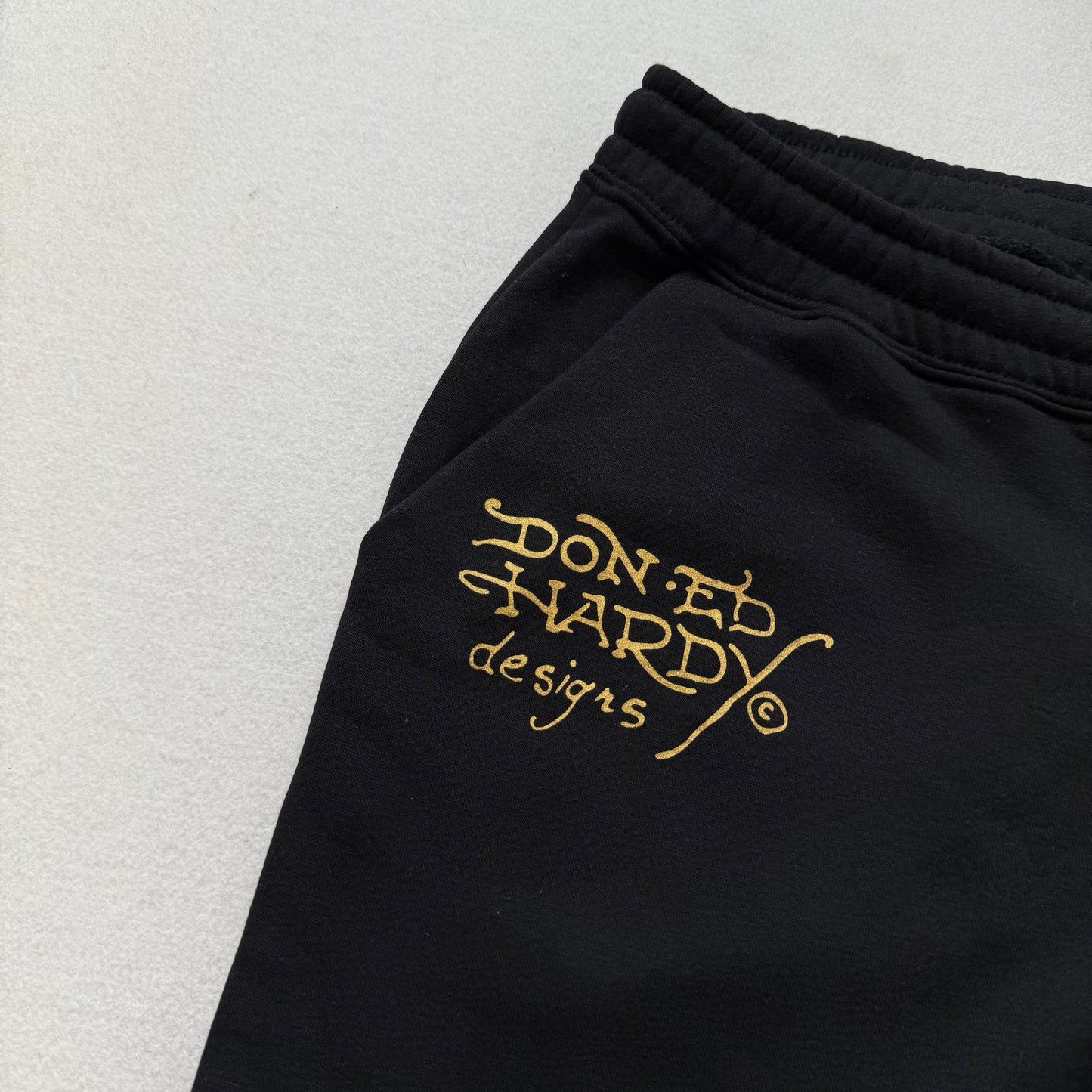 Ed Hardy Women's Black Wide Leg Track Pant Virgen de Guadalupe Graphic Size XL