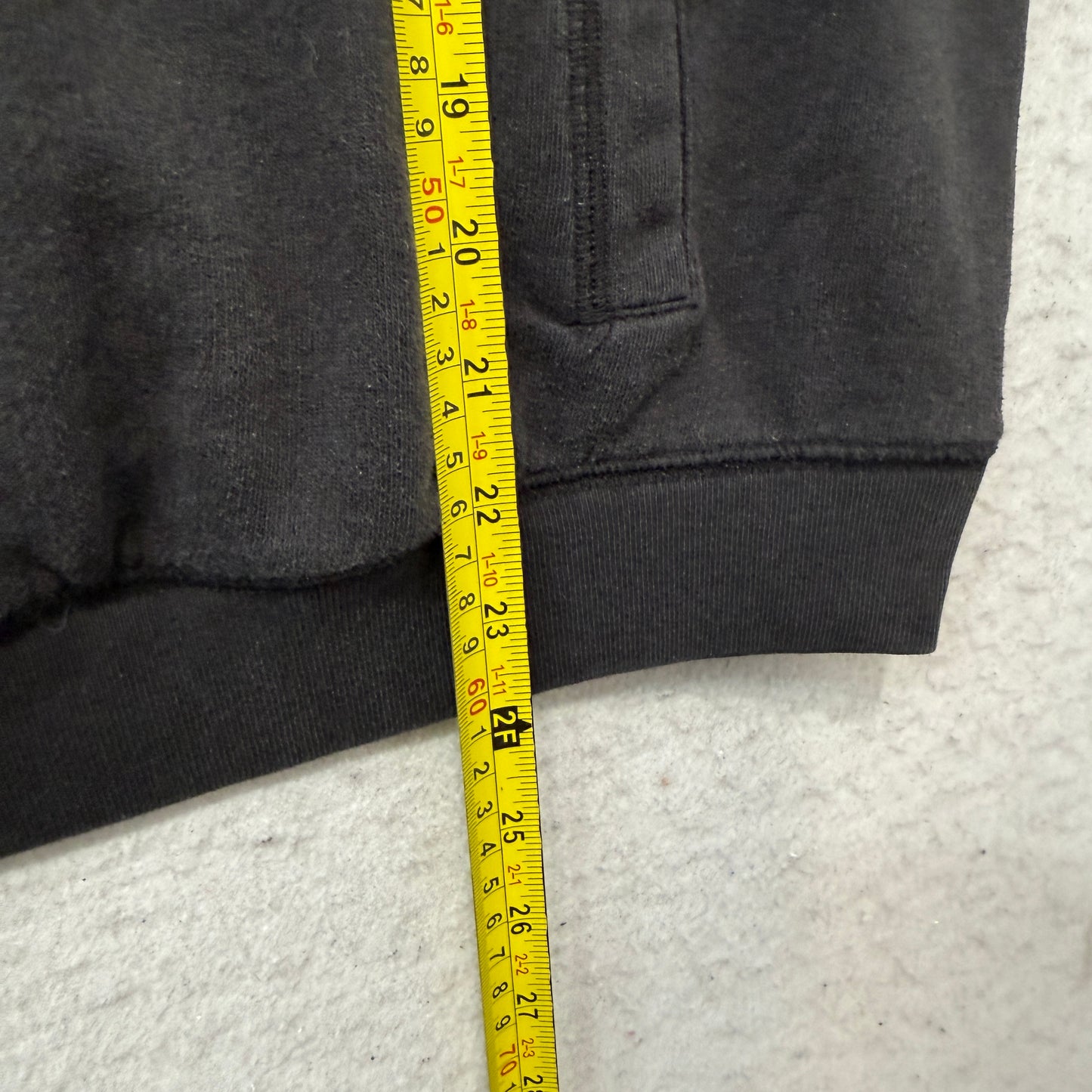 Victoria's Secret PINK Women's Black Fleece Quarter Zip Sweatshirt Pocket Size M