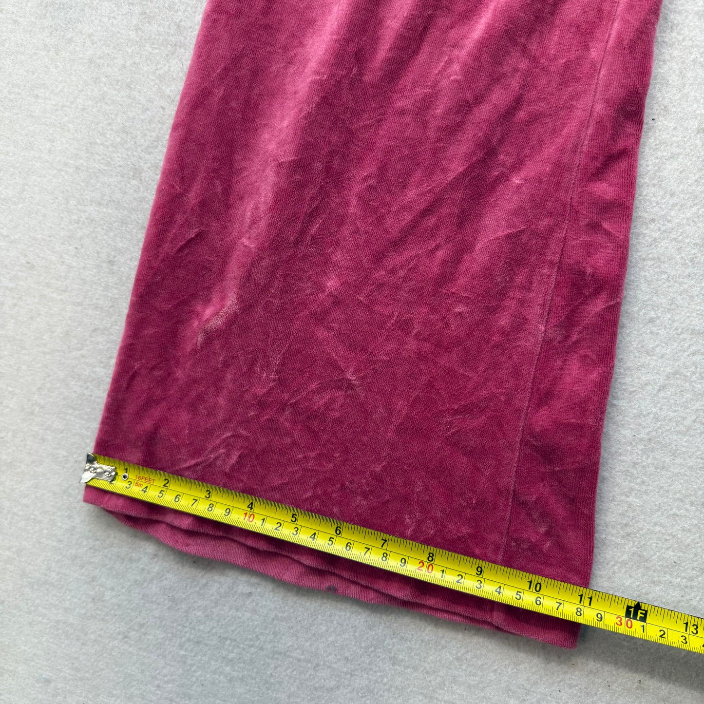 Vintage Juicy Couture Women Dark Pink Flare Track Pant Buckle Flap Pocket Size L