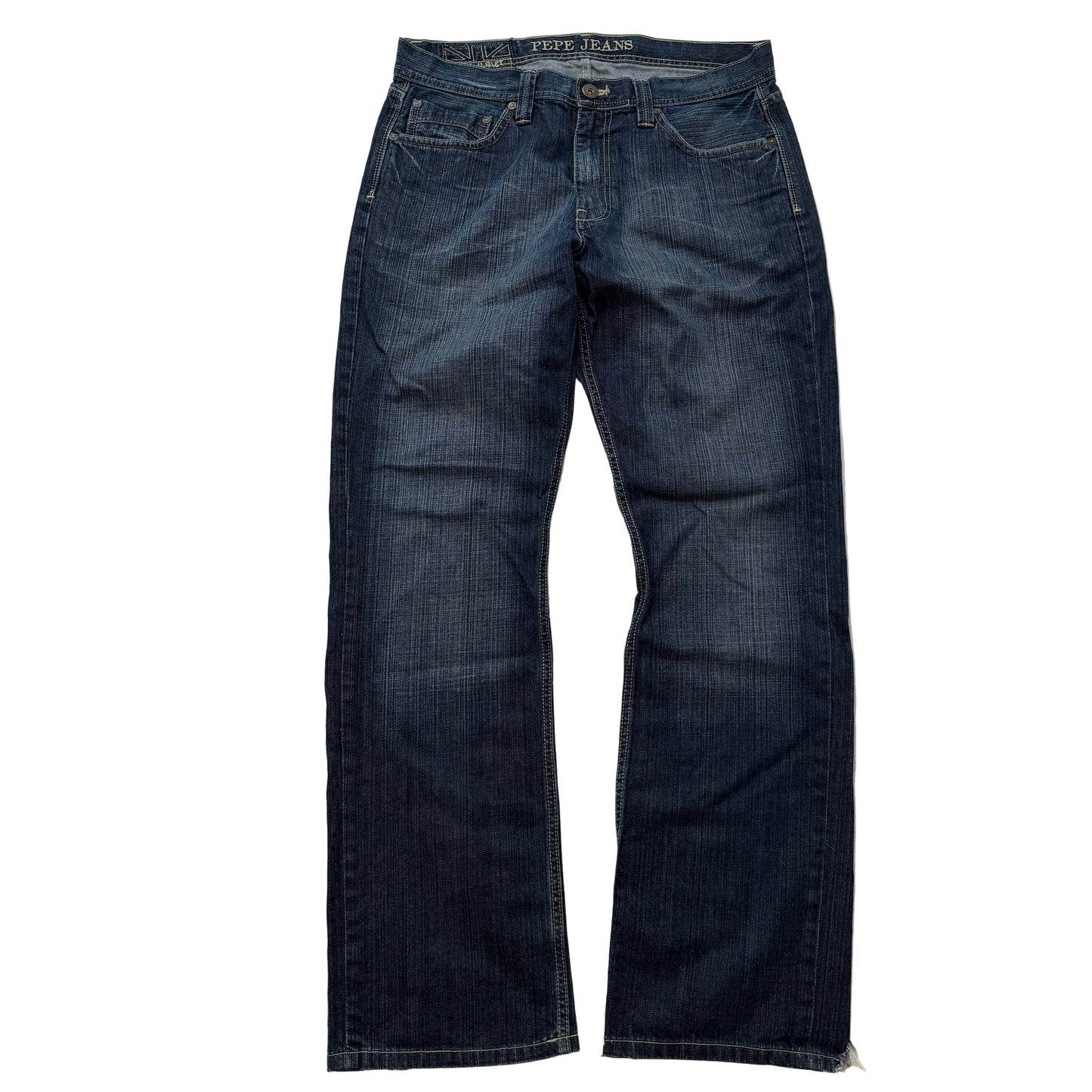 Pepe Jeans dark denim straight leg vintage-style cotton jeans size 36x33 - Clean Curriculums 