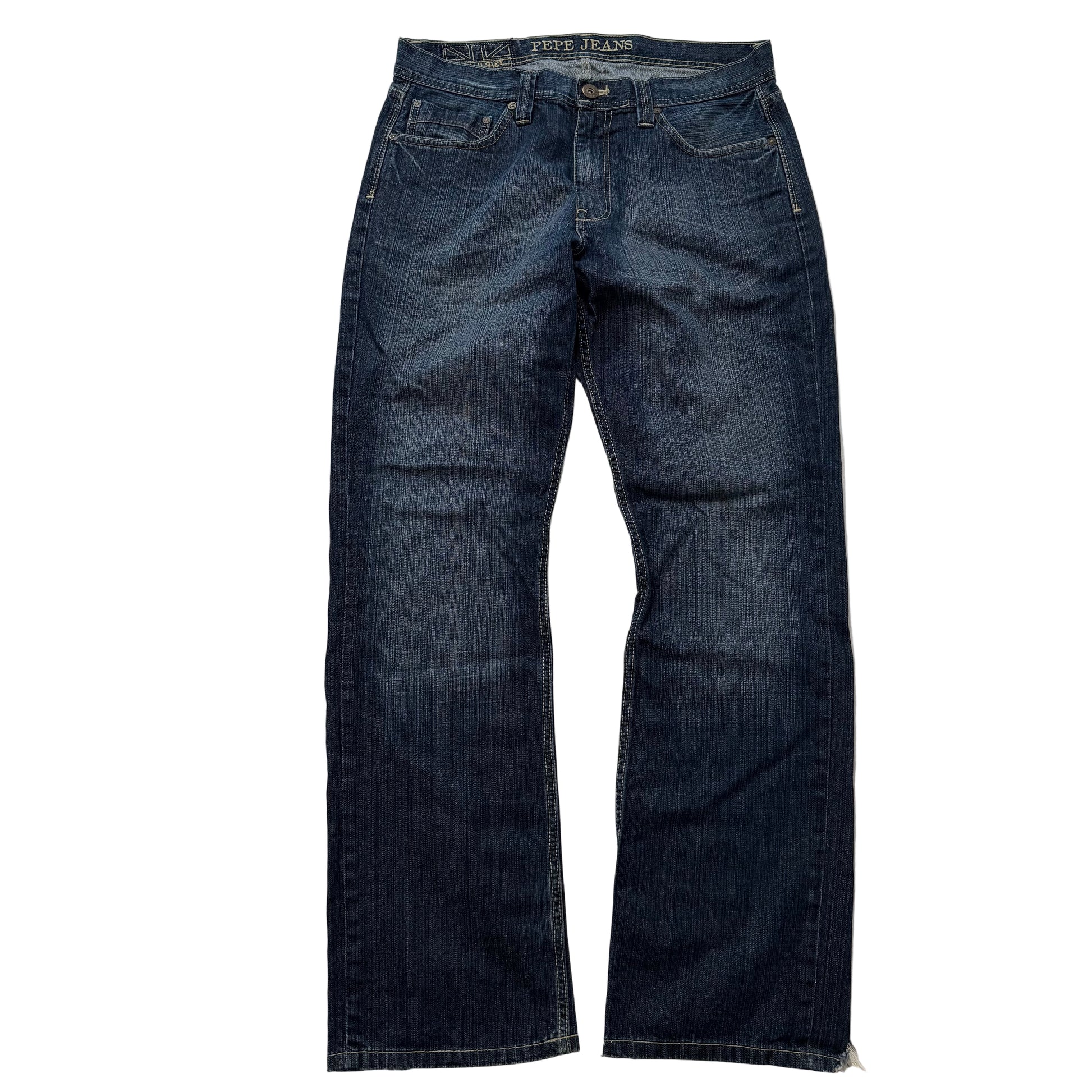 Pepe Jeans dark denim straight leg vintage-style cotton jeans size 36x33 - Clean Curriculums 