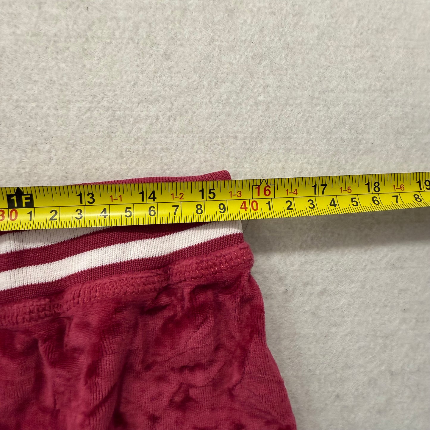 Juicy Couture Crimson Velour Flared Track Pants Drawstring Mid Rise Size L
