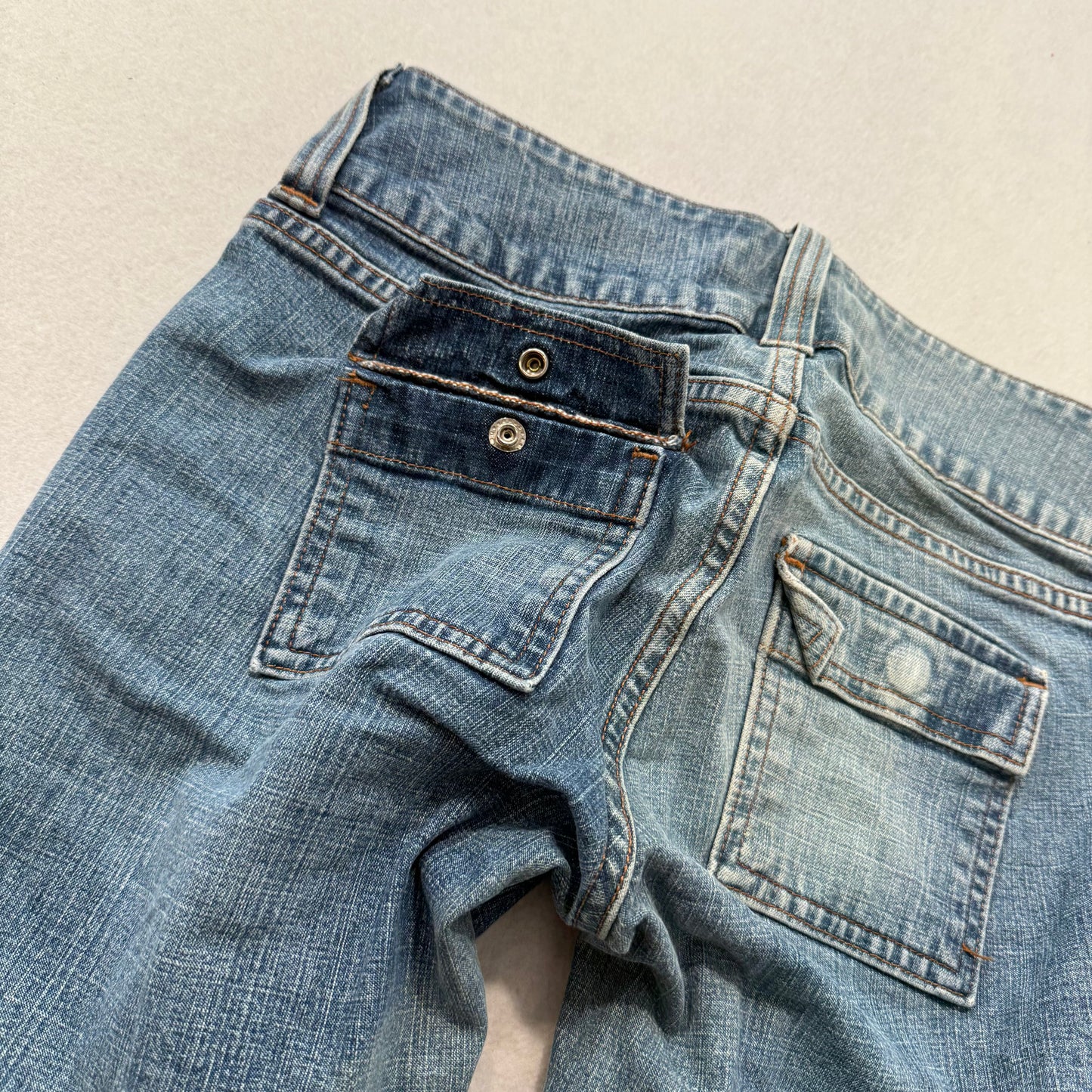 Hollister Low Rise Flare Jeans Blue Y2K Bootcut Denim Size S