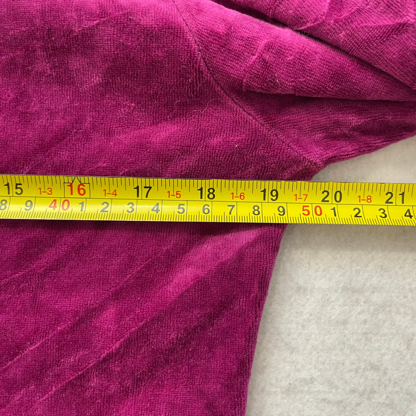 Vintage Juicy Couture Womens Vibrant Magenta Velour Zip-Up Hoodie Pockets Size S