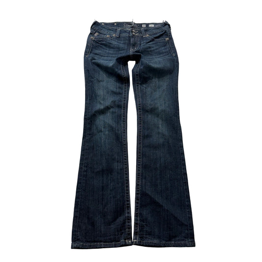 Miss Me Women's Blue Bootcut Denim Jeans Embelished Flap Pockets Classic Size 30
