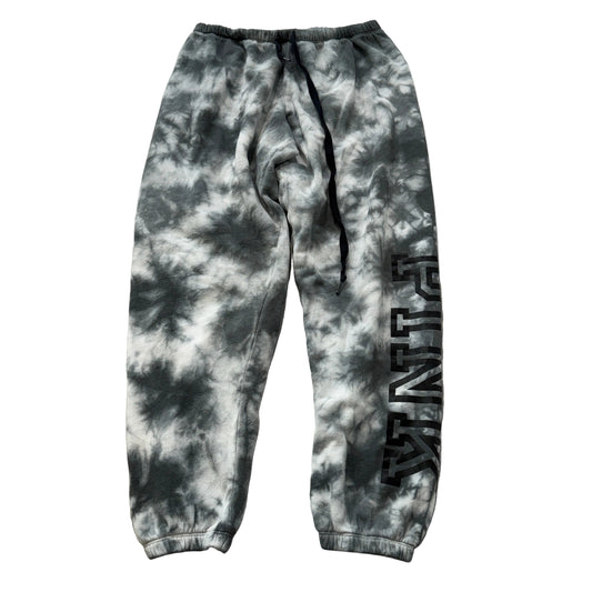 Victoria's Secret PINK Womens Black White Tie Dye Fleece Jogger Sweatpant Size M