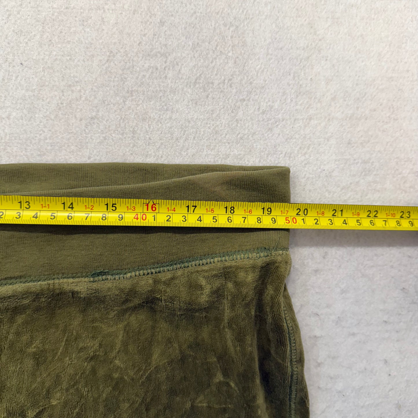Juicy Couture Women's Olive Green Velour Flared Track Pant Loungewear Size XL