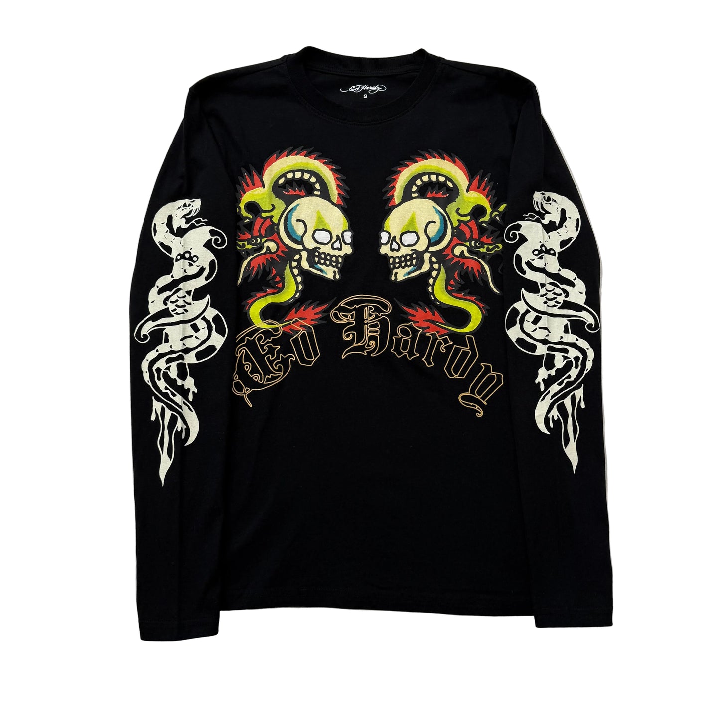ED HARDY “Dragon Skull” BLACK LONG SLEEVE TEE