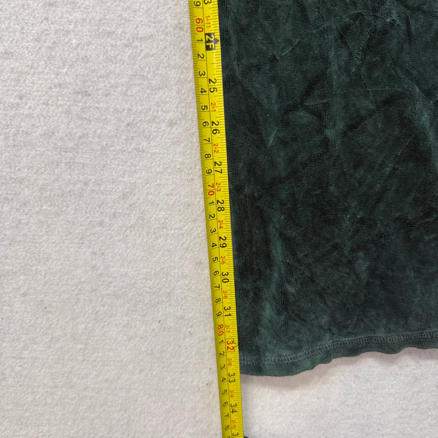 Vintage Juicy Couture Womens Dark Green Velour Flared Track Pant Low Rise Size S