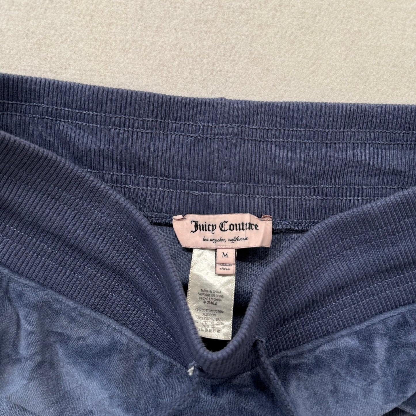Vintage Juicy Couture blue bell bottom drawstring pants size M