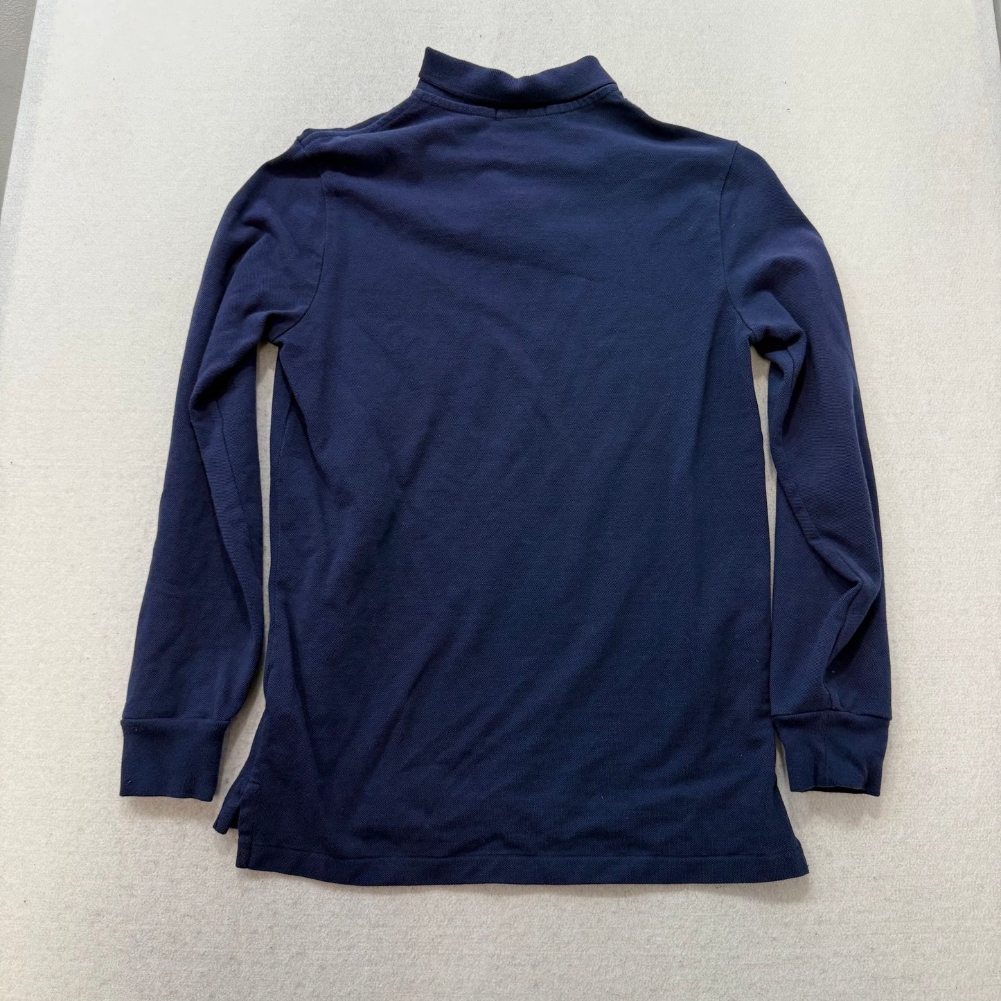 Polo Ralph Lauren Men's Navy Cotton Classic Fit Polo Shirt Long Sleeves Size XS