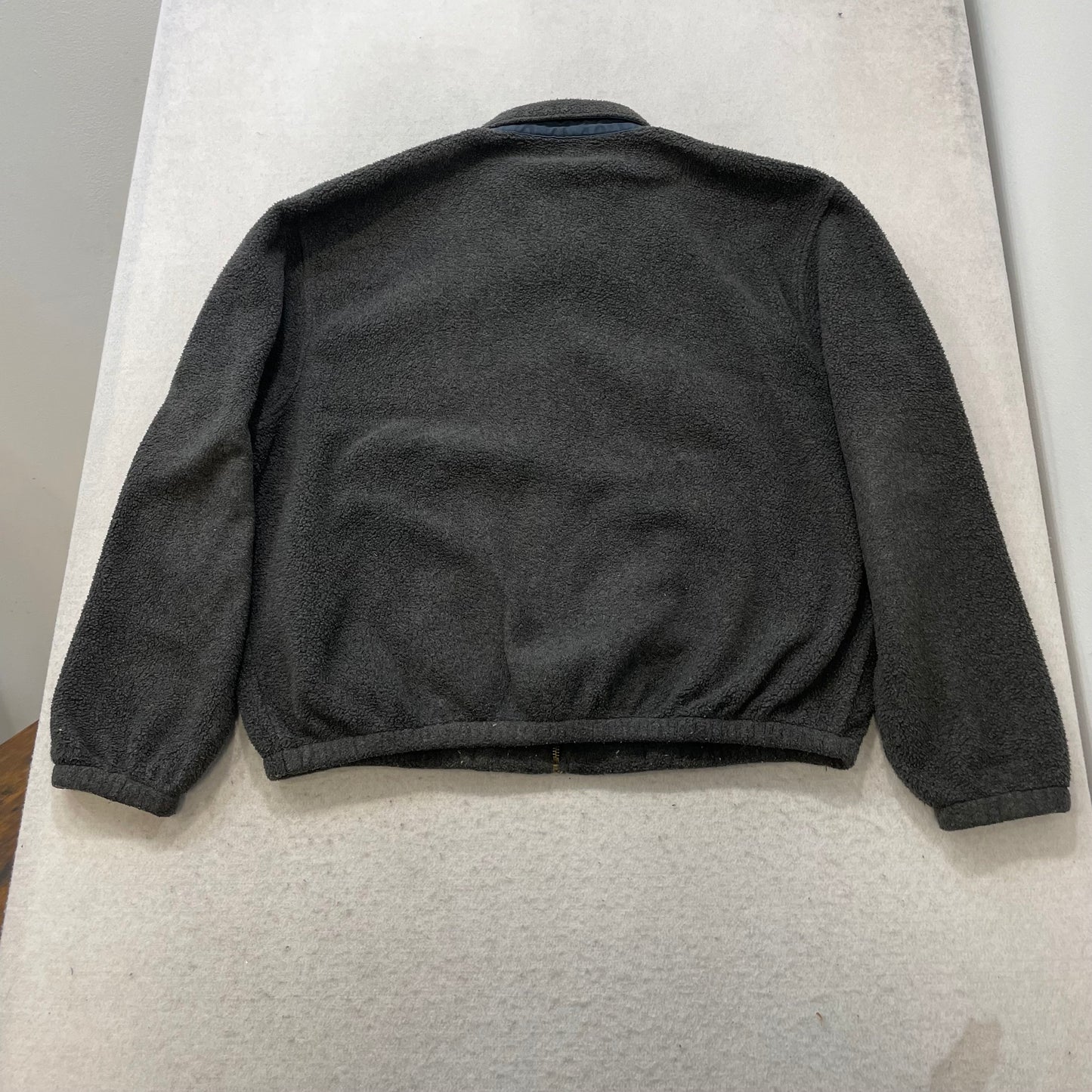 Vintage Polo Ralph Lauren Mens Gray Zip-Up Fleece Bomber Jacket Made In USA - XL