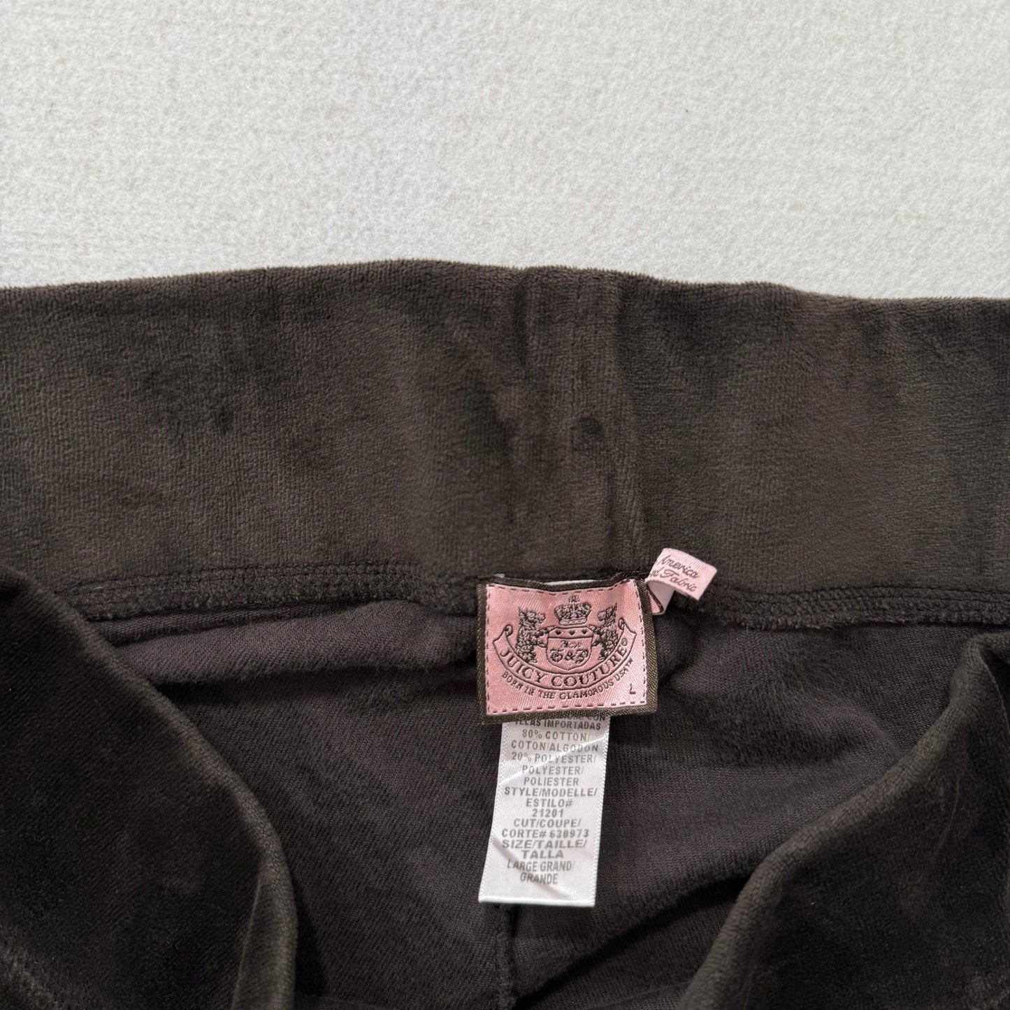 Vintage Juicy Couture brown velour flare pants size L