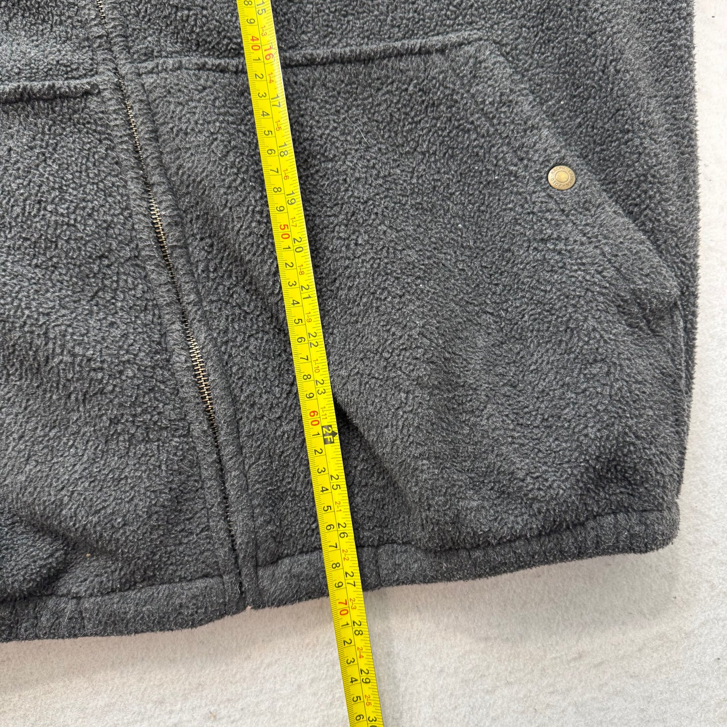 Polo Ralph Lauren Men's Dark Charcoal Full Zip Sherpa Fleece Jacket Boxy Size XL