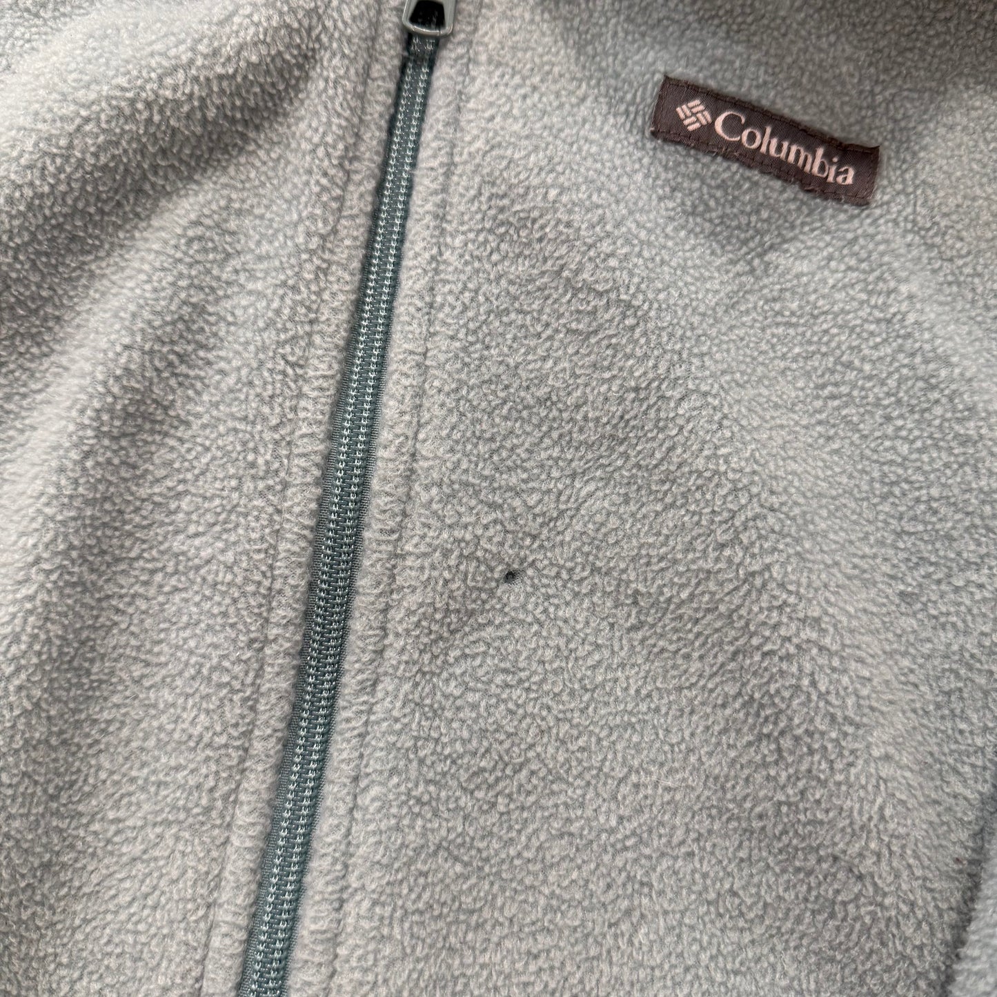 Columbia Womens Slate Gray Benton Springs Fleece Full Zip Jacket Pockets Size XL