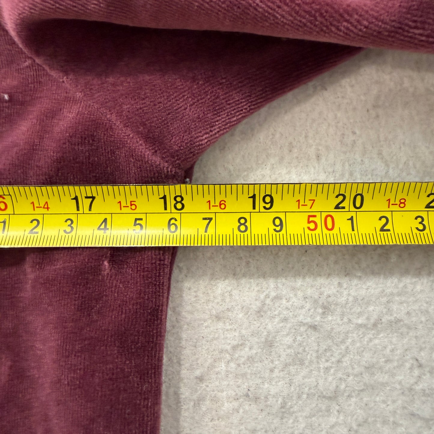 Vintage Juicy Couture Women's Burgundy Velour Zip-Up Hoodie Drawstring Size L
