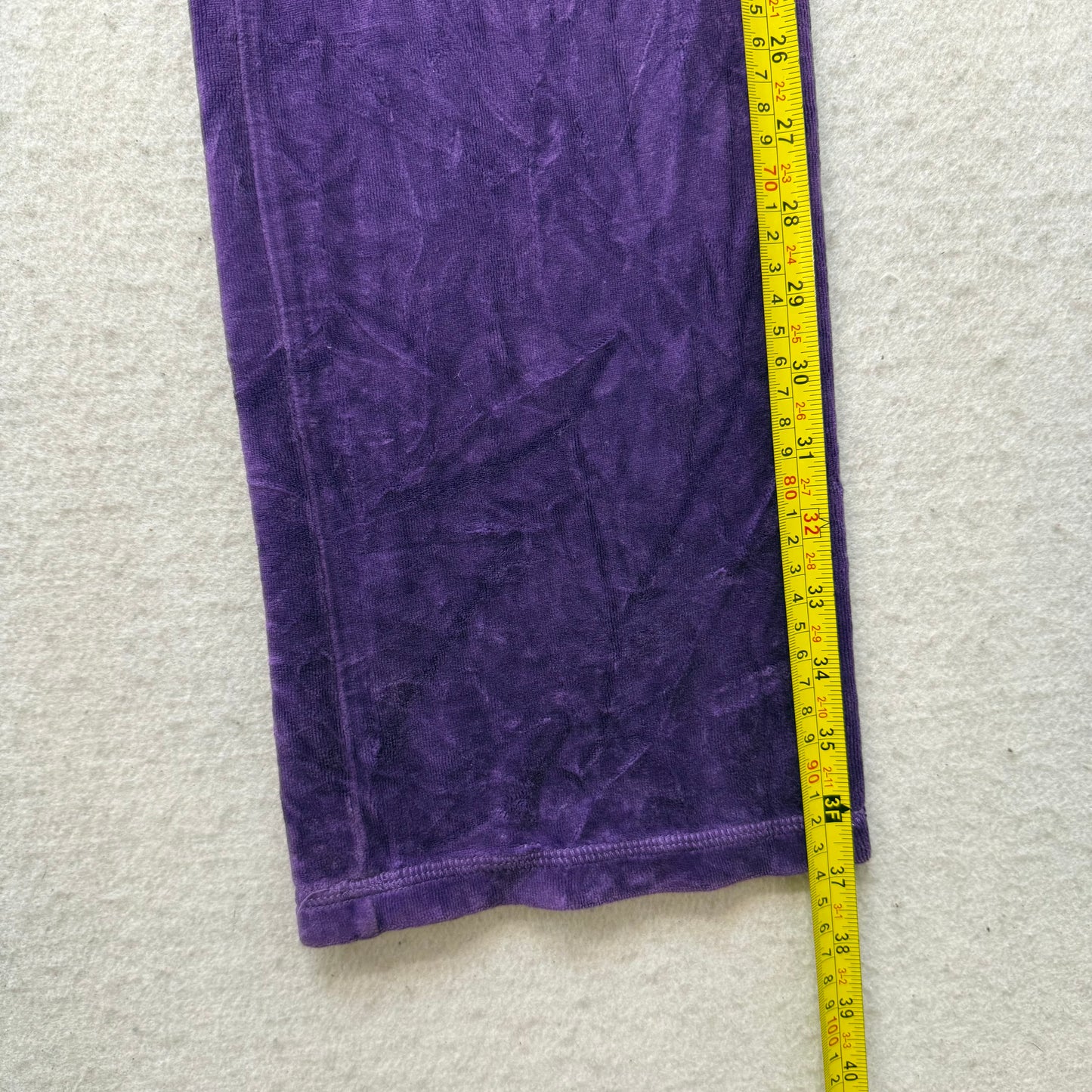 Juicy Couture Women's Royal Purple Velour Flared Track Pant Drawstring Size 12