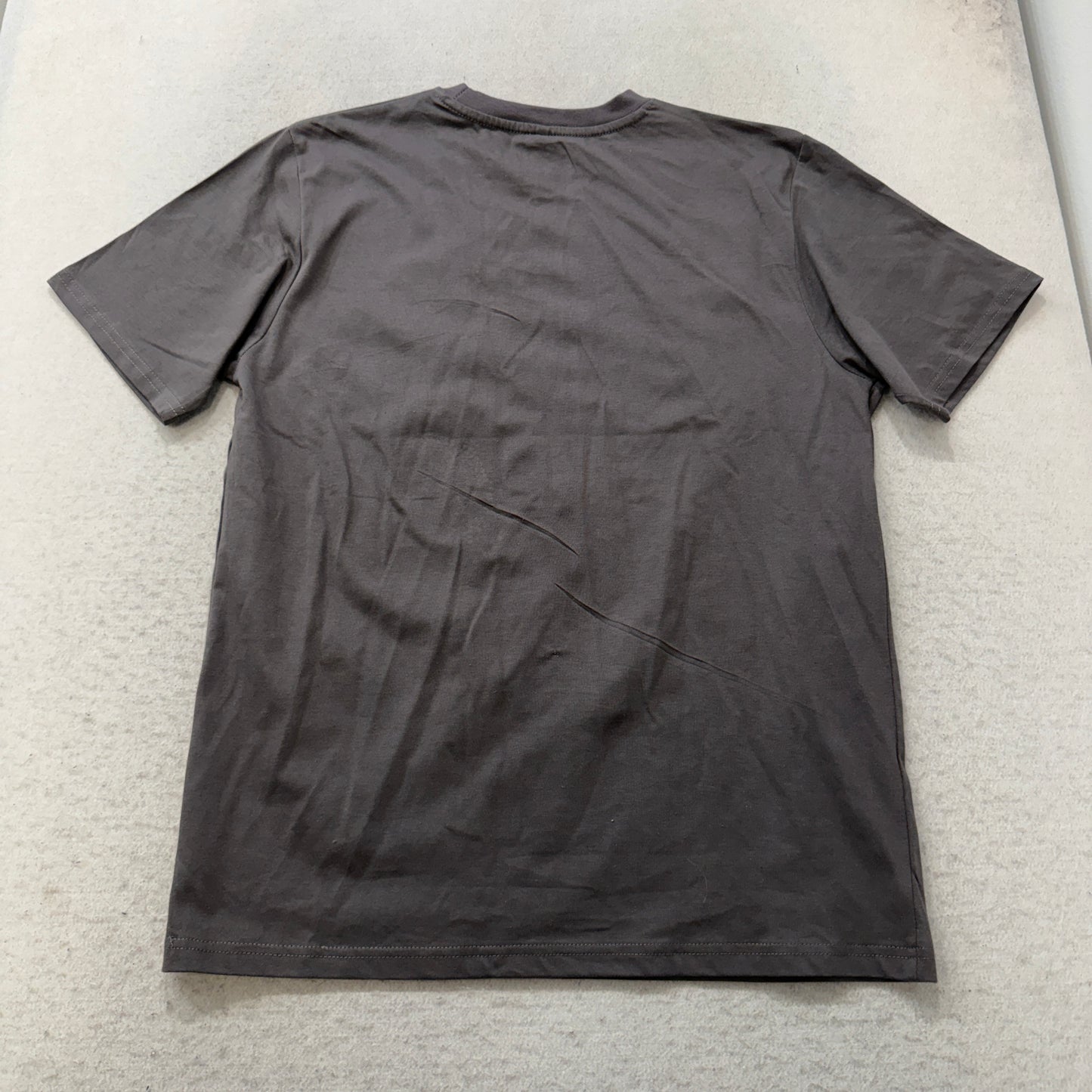 Southpole Men's Dark Grey Cotton T-Shirt Skull Rose Praying Hands Casual Size M