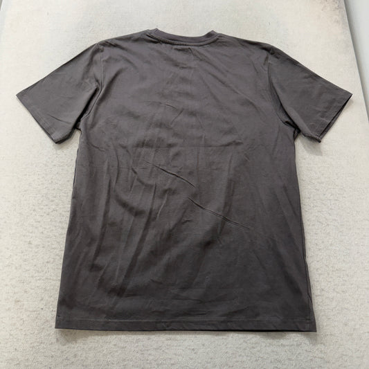 Southpole Men's Dark Grey Cotton T-Shirt Skull Rose Praying Hands Casual Size M