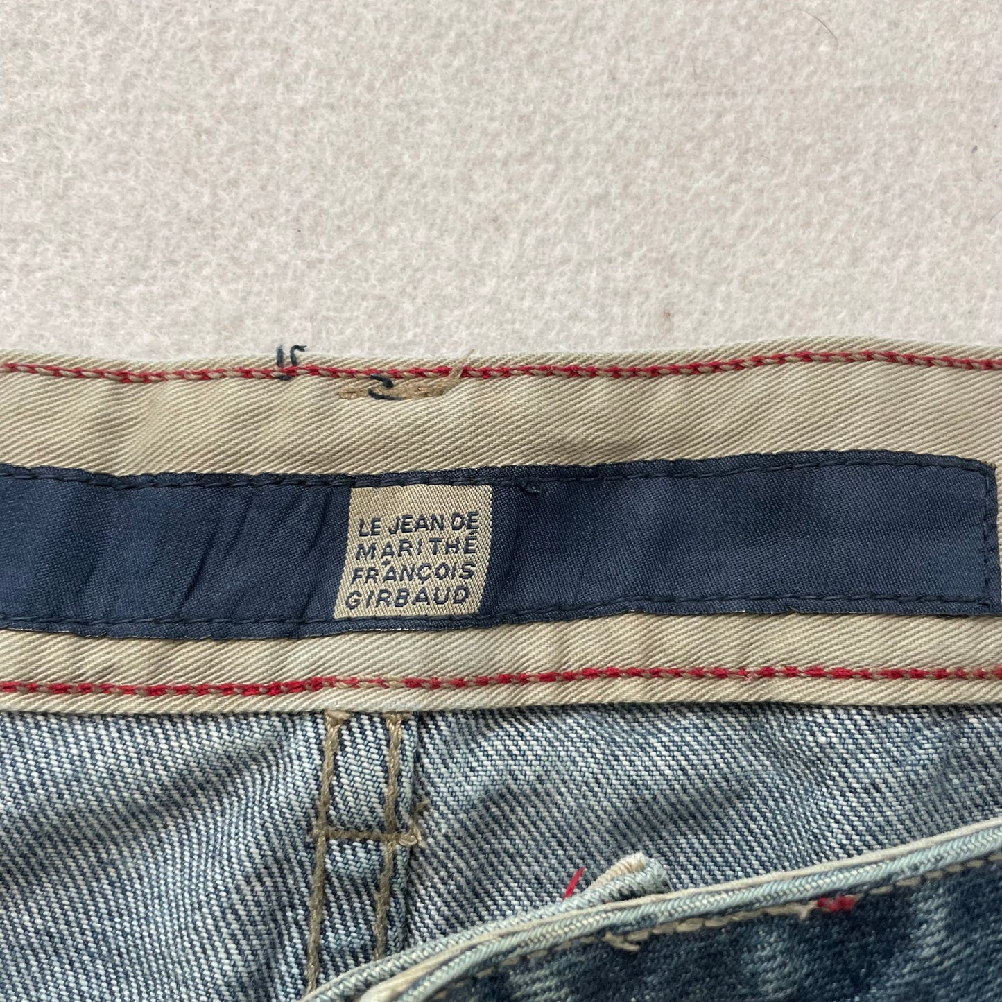Marithe Francois Girbaud Men's Blue Denim Wide Leg Baggy Jeans Classic Size W40