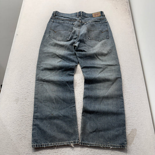 Unionbay Loose Bootcut Men's Blue Denim Jeans Pockets Zip-Fly Classic Size 34