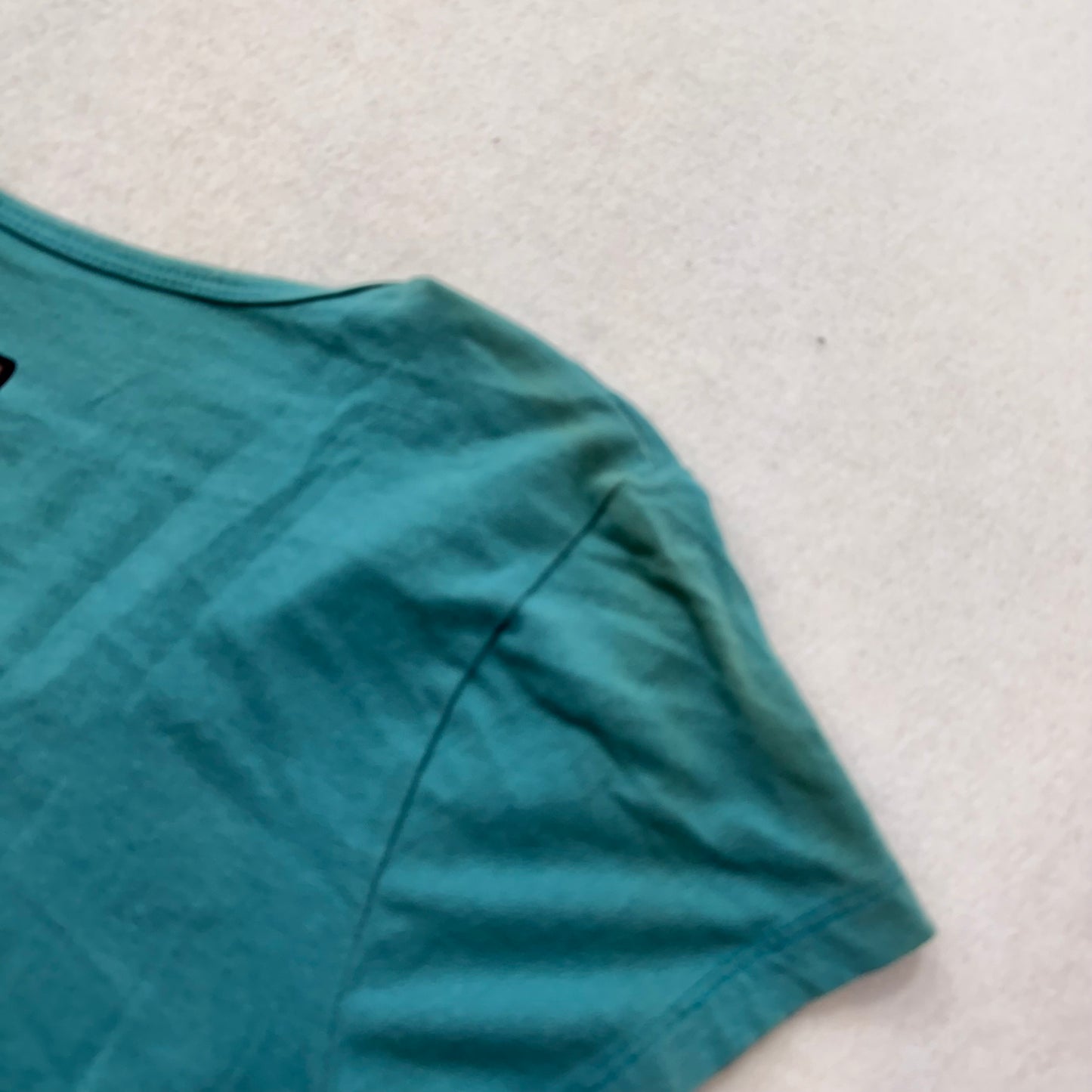 Harley-Davidson Women Teal T-Shirt Short Sleeve Rhinestone Embellishment Size XL