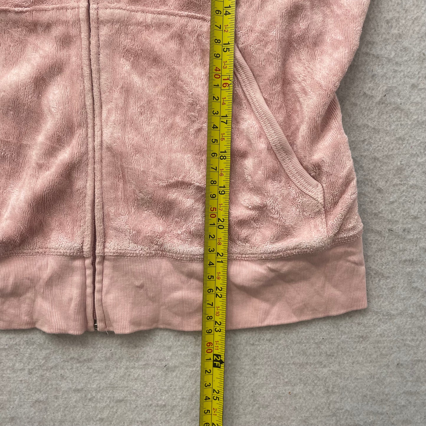 Vintage Juicy Couture Scottie Dogs Womens Pink Terry Cloth Hoodie Rhinestone - L