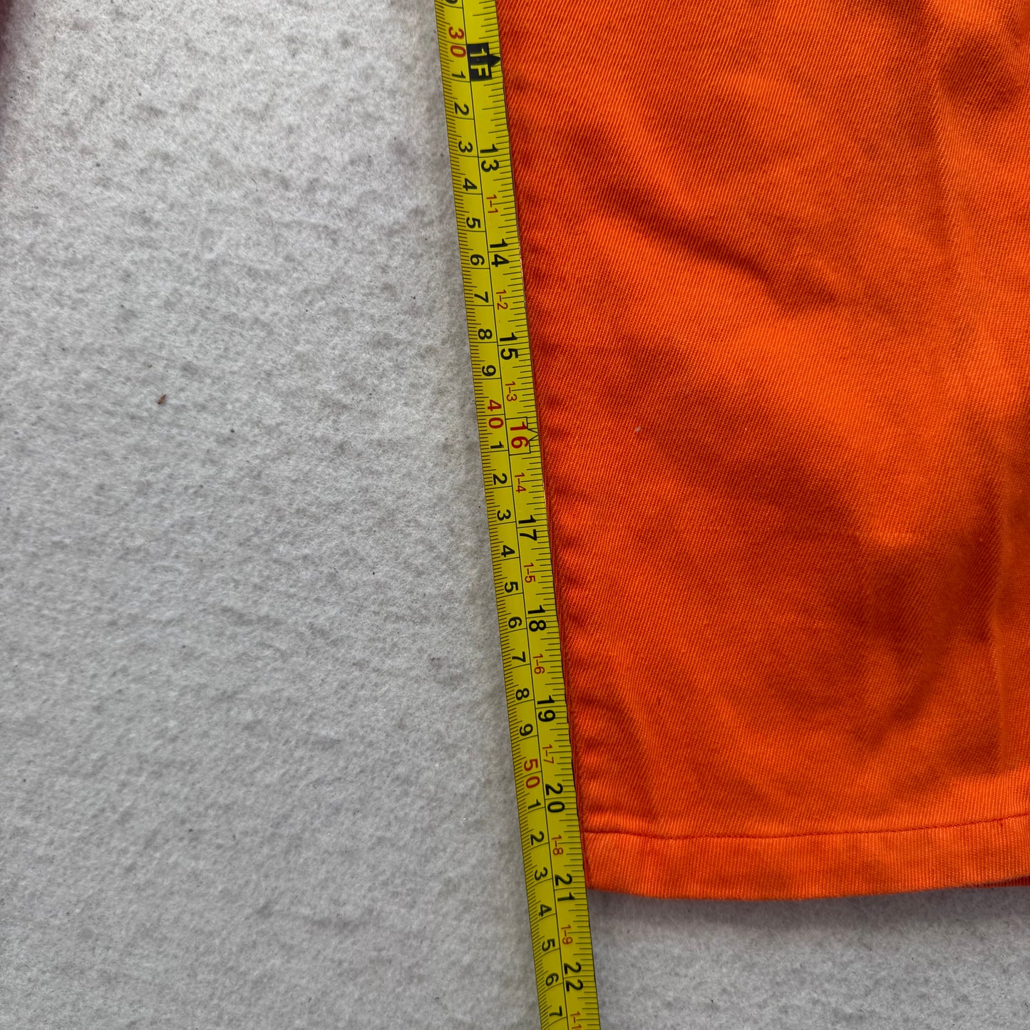 Men's Orange Cotton Blend Racing Style Pants Side Stripe Outdoor Casual Size 30