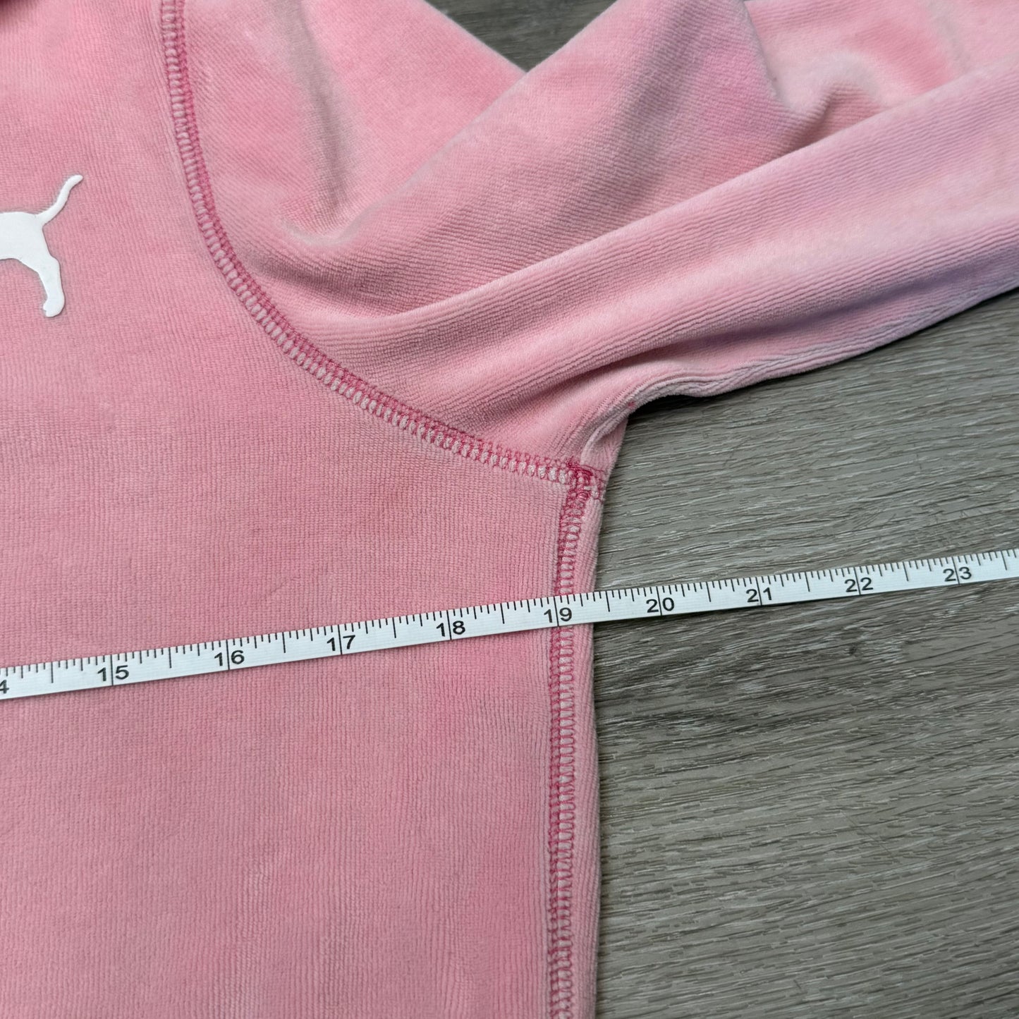 Victoria's Secret PINK "Love Pink" Women's Pink Velour Zip-Up Hoodie Logo Size M